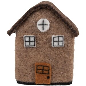 Clayre & Eef 66296 Vilt Huis 12x7x14 cm