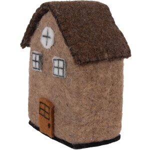 Clayre & Eef 66296 Vilt Huis 12x7x14 cm