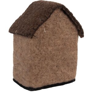 Clayre & Eef 66296 Vilt Huis 12x7x14 cm