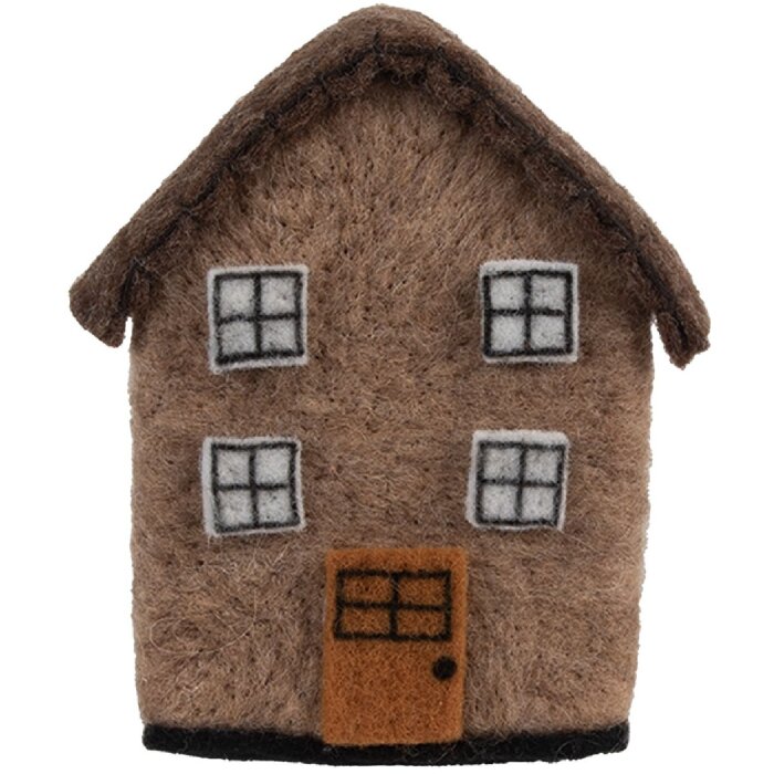 Clayre & Eef 66297 Vilt Huis 12x7x14 cm Decoratief