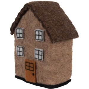 Clayre & Eef 66297 Vilt Huis 12x7x14 cm Decoratief