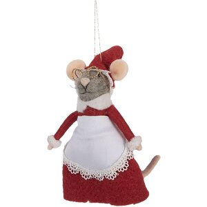 Clayre & Eef 66298 Decoratie Hangende Muis van Vilt...