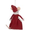 Clayre & Eef 66298 Decoratie Hangende Muis van Vilt 8x6x14 cm
