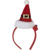 Clayre & Eef 66352 Haarband met kerstmuts met LED 12x7x27 cm