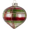 Clayre & Eef 6GL5179 Kerstbal Ø 8x8 cm Rood-Goud