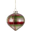 Clayre & Eef 6GL5179 Kerstbal Ø 8x8 cm Rood-Goud