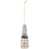 Clayre & Eef 6GL5248 Kerstornament Ø 4x13 cm zilverkleur