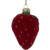 Clayre & Eef 6GL5250 Kerstornament 6x5x8 cm Rood & Groen