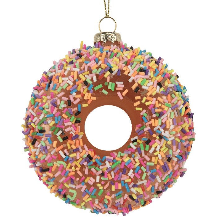 Clayre & Eef 6GL5254 Kerstornament Ø 10x4 cm