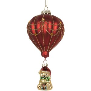 Clayre & Eef 6GL5255 Kerstornament Rood & Goud...