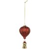 Clayre & Eef 6GL5255 Kerstornament Rood & Goud Ø 7x15 cm