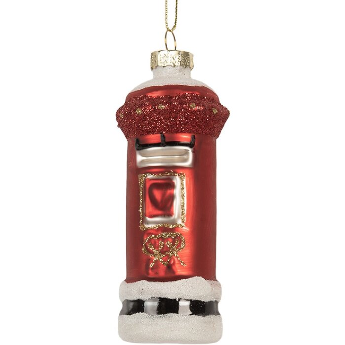Clayre & Eef 6GL5256 Kerstornament Ø 4x11 cm