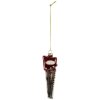 Clayre & Eef 6GL5257 Kerstornament 4x3x13 cm Zilverkleurig