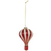 Clayre & Eef 6GL5258 Kerstornament Rood-Wit Ø 6x9 cm