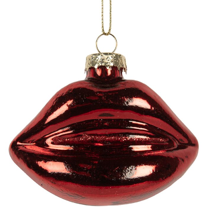 Clayre & Eef 6GL5261 Kersthangers Rood 8x4x7 cm