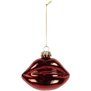 Clayre & Eef 6GL5261 Kersthangers Rood 8x4x7 cm
