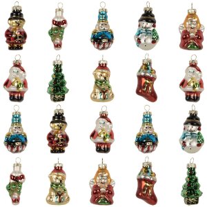 Clayre & Eef 6GL5262 Kersthanger Set 20 28x20x4 cm