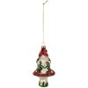 Clayre & Eef 6GL5263 Kerstornament 7x6x13 cm Rot en Groen