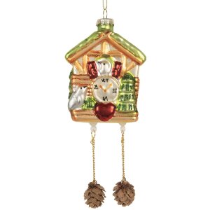 Clayre & Eef 6GL5265 Kerstornament 7x4x10/17 cm Bruin...