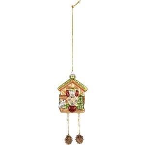 Clayre & Eef 6GL5265 Kerstornament 7x4x10/17 cm Bruin...