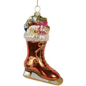 Clayre & Eef 6GL5267 Kerstornament 8x4x13 cm Oranje...
