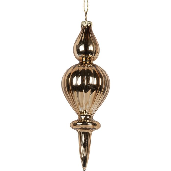 Clayre & Eef 6GL5269 Kerstbal Ø 5x15 cm Goud