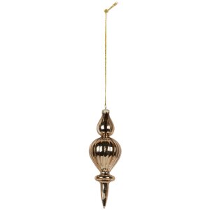 Clayre & Eef 6GL5269 Kerstbal Ø 5x15 cm Goud