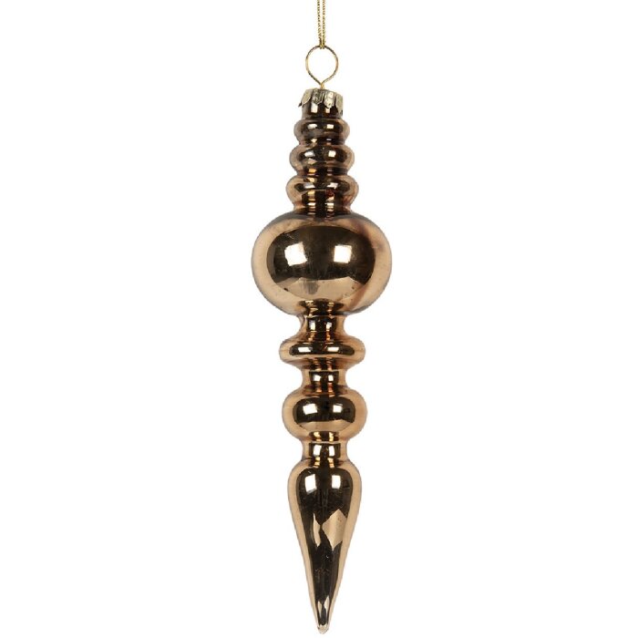 Clayre & Eef 6GL5270 Kerstbal Ø 4x16 cm Goudkleurig