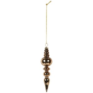 Clayre & Eef 6GL5270 Kerstbal Ø 4x16 cm Goudkleurig