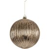 Clayre & Eef 6GL5275 Kerstbal Ø 15x15 cm Transparant Zilver