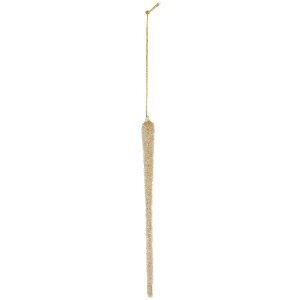Clayre & Eef 6GL5285 Kerstornament Ø 2x25 cm Goudkleurig