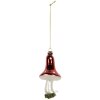 Clayre & Eef 6GL5287 Kersthangdecoratie Ø 6x12 cm Rood en Wit