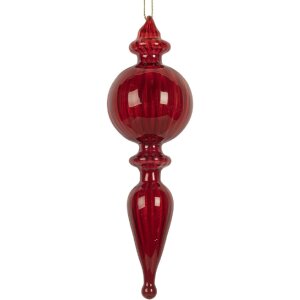 Clayre & Eef 6GL5288 Kerstbal Ø 5x17 cm rood