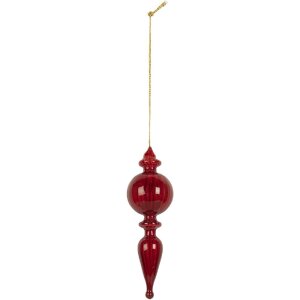 Clayre & Eef 6GL5288 Kerstbal Ø 5x17 cm rood