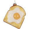 Clayre & Eef 6GL5290 Kerstornament 9x4x11 cm Wit-Goudkleurig