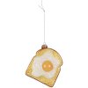 Clayre & Eef 6GL5290 Kerstornament 9x4x11 cm Wit-Goudkleurig