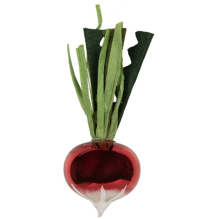 Clayre & Eef 6GL5295 Kersthangers Ø 6x15 cm Rood en Groen