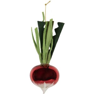 Clayre & Eef 6GL5295 Kersthangers Ø 6x15 cm Rood en Groen