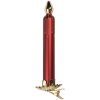 Clayre & Eef 6GL5296 Clip Kerstornament Kaars Ø 4x15 cm Rood-Goudkleurig