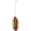 Clayre & Eef 6GL5297 Kerstornament 4x3x10 cm Goud en Rood