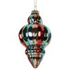 Clayre & Eef 6GL5301 Kerstbal Ø 7x12 cm Meerkleurig
