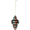 Clayre & Eef 6GL5301 Kerstbal Ø 7x12 cm Meerkleurig