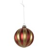 Clayre & Eef 6GL5302 Kerstbal Rood en Goud 8x8 cm