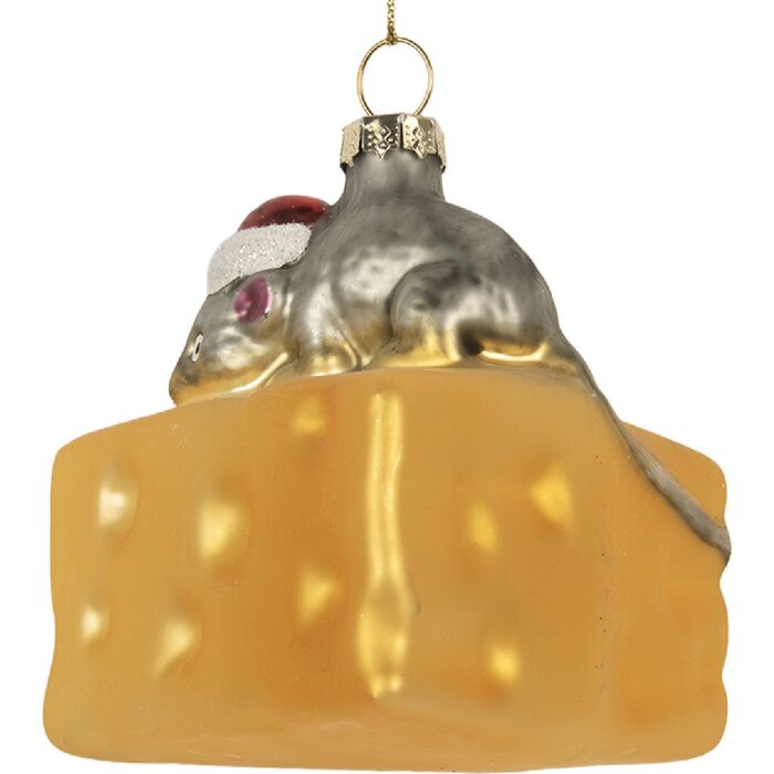 Clayre & Eef 6GL5305 Kerstornament 8x8x8 cm