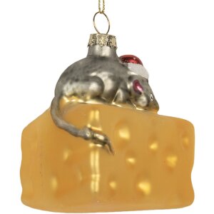 Clayre & Eef 6GL5305 Kerstornament 8x8x8 cm