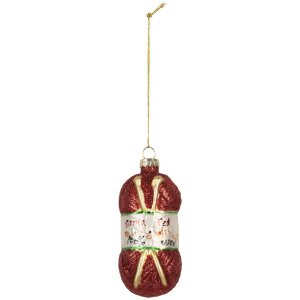 Clayre & Eef 6GL5306 Kerstornament Rood-Wit Ø...