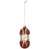Clayre & Eef 6GL5306 Kerstornament Rood-Wit Ø 5x10 cm