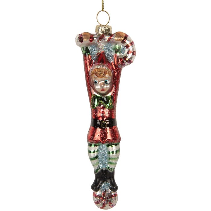 Clayre & Eef 6GL5309 Kerstornament 4x2x13 cm