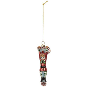 Clayre & Eef 6GL5309 Kerstornament 4x2x13 cm