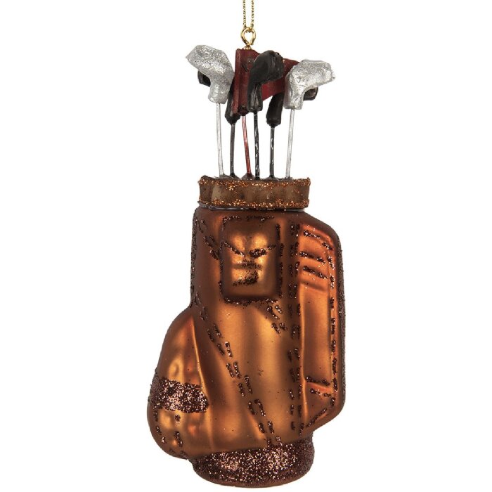 Clayre & Eef 6GL5311 Kersthangdecoratie 6x4x13 cm Bruin & Zwart